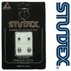 STUDEX Birthstone studs - reg bezel s/s - may / emerald